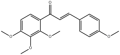 (E)-3-(4-methoxyphenyl)-1-(2,3,4-trimethoxyphenyl)prop-2-en-1-one 结构式