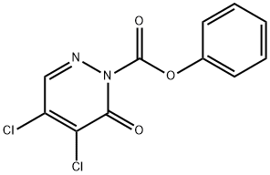phenyl 4,5-dichloro-6-oxopyridazine-1(6H)-carboxylate 结构式