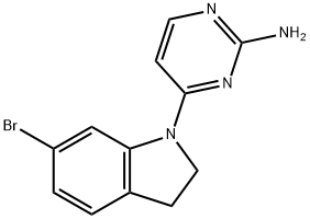 2-Pyrimidinamine, 4-(6-bromo-2,3-dihydro-1H-indol-1-yl)- 结构式