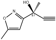 (S)-2-(5-methyl-1,2-oxazol-3-yl)but-3-yn-2-ol 结构式