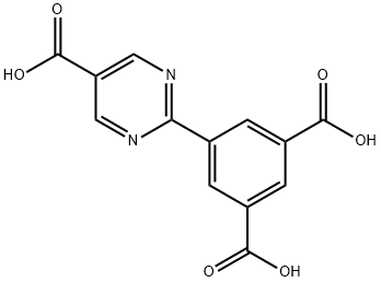 5-[5-羧基嘧啶-2-基]间苯二甲酸 结构式