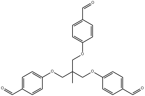 4,4'-((2-((4-FORMYLPHENOXY)METHYL)-2-METHYLPROPANE-1,3-DIYL)BIS(OXY))DIBENZALDEHYDE 结构式