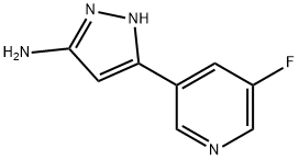 1H-Pyrazol-3-amine, 5-(5-fluoro-3-pyridinyl)- 结构式