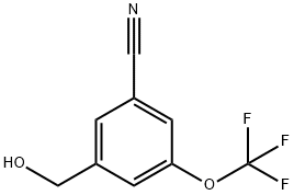 3-(羟甲基)-5-(三氟甲氧基)苯腈 结构式