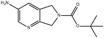 TERT-BUTYL 3-AMINO-5H-PYRROLO[3,4-B]PYRIDINE-6(8H)-CARBOXYLATE 结构式