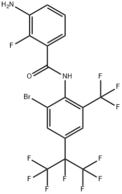 4-氨基-N-[2-溴-4-[1,2,2,2-四氟-1-(三氟甲基)乙基]-6-(三氟甲烷)苯基]-2-氟- 结构式