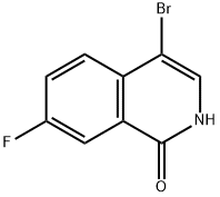 4-溴-7-氟异喹啉-1(2H)-酮 结构式