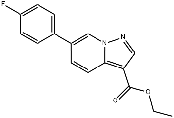 Pyrazolo[1,5-a]pyridine-3-carboxylic acid, 6-(4-fluorophenyl)-, ethyl ester 结构式