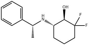(1R,6S)-2,2-difluoro-6-(((R)-1-phenylethyl)amino)cyclohexanol 结构式