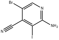 2-氨基-5-溴-3-碘异烟腈 结构式