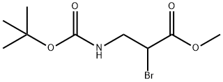 2-溴-3-((叔丁氧基羰基)氨基)丙酸甲酯 结构式
