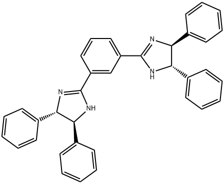 (4S,4'S,5S,5'S)-2,2'-(1,3-亚苯基)双[4,5-二氢-4,5-二苯基-1H-咪唑 结构式