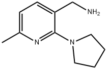 [6-Methyl-2-(pyrrolidin-1-yl)pyridin-3-yl]methanamine 结构式