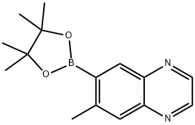 6-METHYL-7-(4,4,5,5-TETRAMETHYL-1,3,2-DIOXABOROLAN-2-YL)QUINOXALINE 结构式