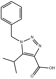 1-benzyl-5-(propan-2-yl)-1H-1,2,3-triazole-4-carboxylic acid 结构式