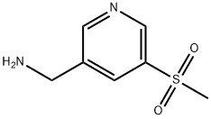 (5-(甲基磺酰基)吡啶-3-基)甲胺 结构式