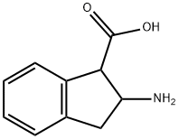 1H-Indene-1-carboxylic acid, 2-amino-2,3-dihydro- 结构式