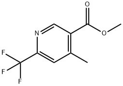 3-Pyridinecarboxylic acid, 4-methyl-6-(trifluoromethyl)-, methyl ester 结构式