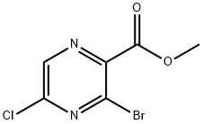 3-溴-5-氯-吡嗪-2-甲酸甲酯 结构式