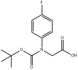 Glycine, N-[(1,1-dimethylethoxy)carbonyl]-N-(4-fluorophenyl)- 结构式