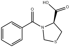 N-BZ-S-噻唑烷-4-羧酸 结构式