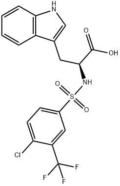 ((4-氯-3-(三氟甲基)苯基)磺酰基)-L-色氨酸 结构式