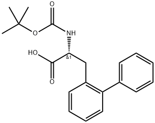 (2R)-3-{[1,1'-biphenyl]-2-yl}-2-{[(tert-butoxy)carbonyl]amino}propanoic acid 结构式