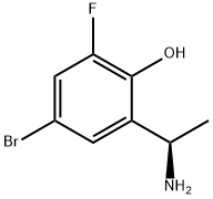 (R)-2-(1-氨乙基)-4-溴-6-氟苯酚 结构式