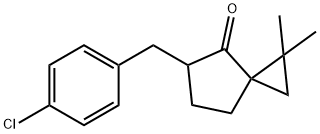 5-(4-CHLOROPHENYL)METHYL-1,1-DIMETHYL-SPIRO[2.4]HEPT-4-ONE 结构式