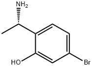 (S)-2-(1-氨乙基)-5-溴苯酚 结构式