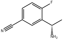 (S)-3-(1-氨基乙基)-4-氟苄腈 结构式