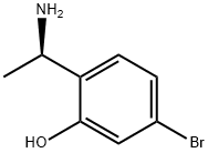 2-((R)-1-aminoethyl)-5-bromophenol 结构式