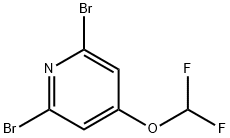 2,6-二溴-4-(二氟甲氧基)吡啶 结构式