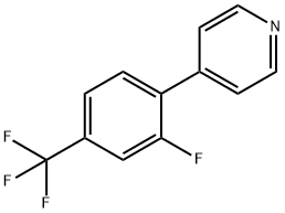 Pyridine, 4-[2-fluoro-4-(trifluoromethyl)phenyl]- 结构式