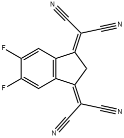 2,2'-(5,6-二氟-1H-茚-1,3(2H)-二亚基)二甲腈 结构式