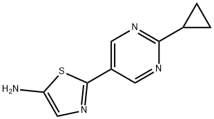 5-Amino-2-(2-cyclopropylpyrimidyl-5-yl)thiazole 结构式