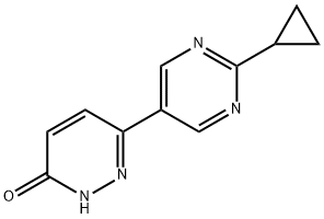 3-Hydroxy-6-(2-cyclopropylpyrimidyl-5-yl)pyridazine 结构式