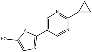 5-Hydroxy-2-(2-cyclopropylpyrimidyl-5-yl)thiazole 结构式