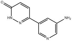 3-Hydroxy-6-(5-aminopyridyl-3-yl)pyridazine 结构式