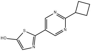 5-Hydroxy-2-(2-cyclobutylpyrimidyl-5-yl)thiazole 结构式