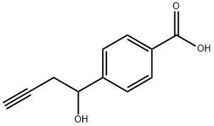 4-(1-羟基丁-3-炔-1-基)苯甲酸 结构式