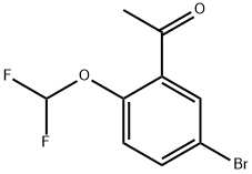 1-[5-溴-2-(二氟甲氧基)苯基]乙烷-1-酮 结构式