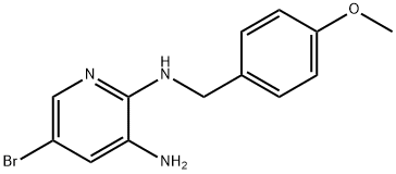 2,3-Pyridinediamine, 5-bromo-N2-[(4-methoxyphenyl)methyl]- 结构式