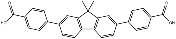 2,7-二(4-羧基苯基)-9,9-二甲基芴 结构式