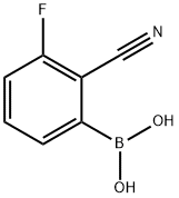 (2-氰基-3-氟苯基)硼酸 结构式