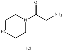 2-胺-1-(哌嗪-1-基)乙-1-酮二盐酸盐 结构式
