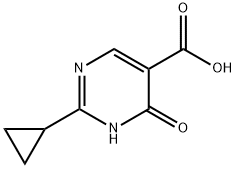 2-环丙基-6-氧亚基-1,6-二氢嘧啶-5-羧酸 结构式