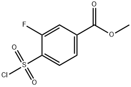 Methyl 4-(Chlorosulfonyl)-3-fluorobenzoate 结构式