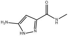 5-氨基-N-甲基-1H-吡唑-3-甲酰胺 结构式