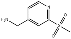 4-Pyridinemethanamine, 2-(methylsulfonyl)- 结构式